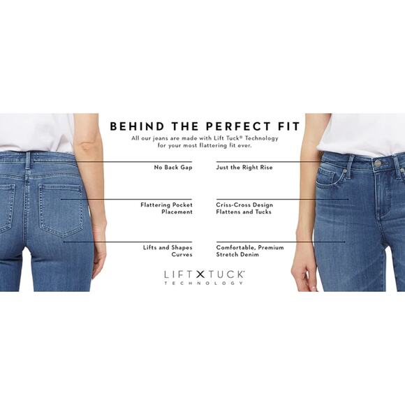 NYDJ Jeans 3X (24W/26W) Relaxed Kick Flare High Rise Ankle LiftTuck Blue Genesis - Picture 16 of 16